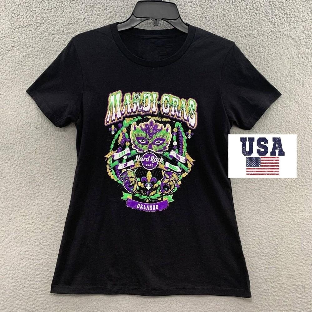 Фестивальная футболка с графическим принтом Mardi Gras Repint Orlando Hard Rock Cafe, унисекс XXL