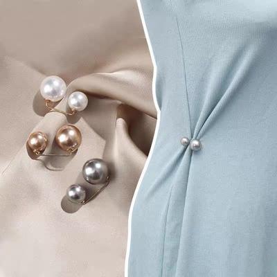 Ladies Fashion Cinch Belts Pins Double Pearl Pins Metal Lapel Pins Pins Sweaters Shirts Cardigans Pins Accessories HMM
