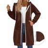 Lässige Hoodie-Jacke Damen Mode Raglanärmel Langarm Doppelreißverschluss