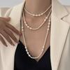 Imitation Pearl Multi-Layered Women'S Necklace Exaggerated  High Street Club Party Banquet Necklace For Women Jewelry