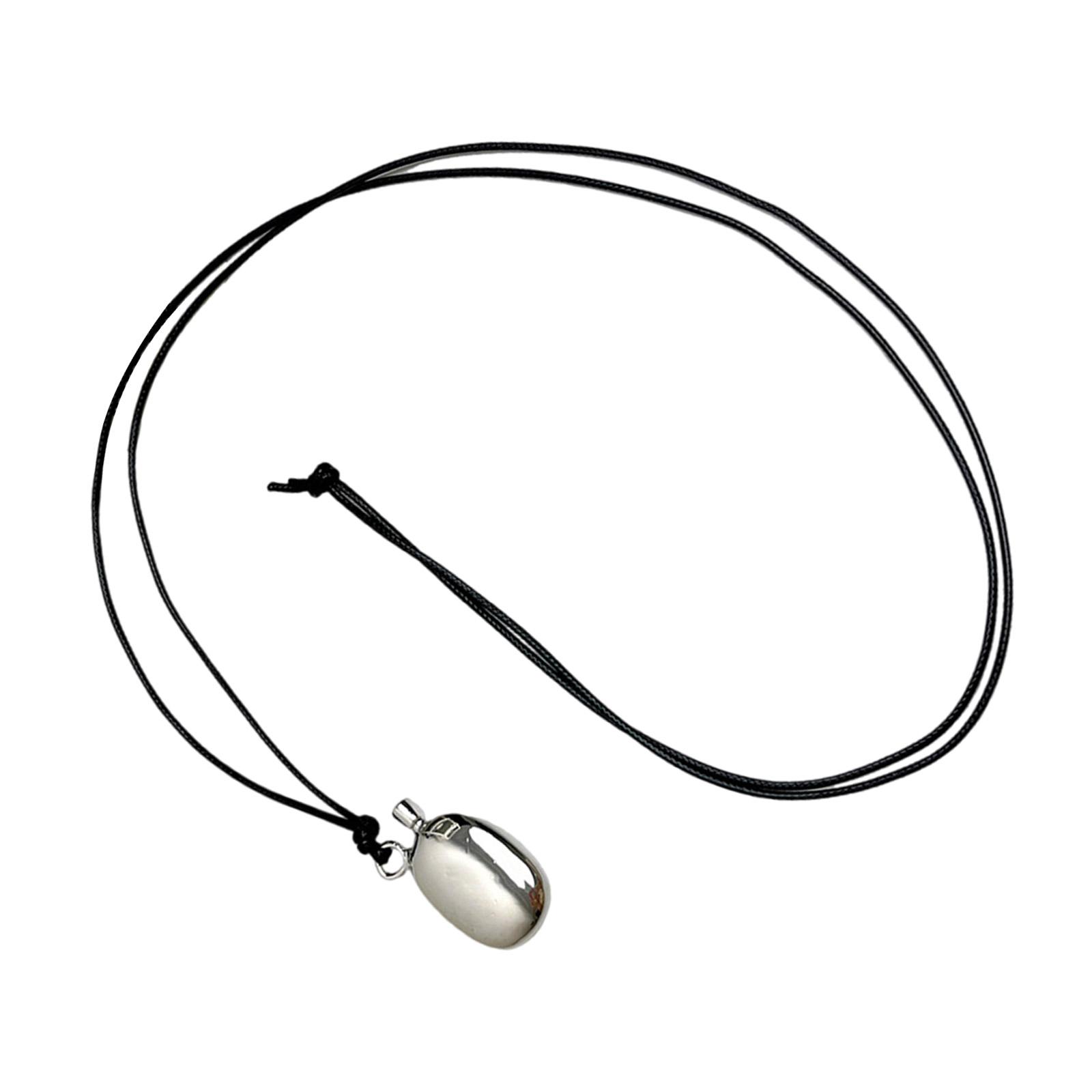 

Модное ожерелье с подвеской в виде бутылки вина, уникальное кожаное ожерелье с подвеской в виде фляги, модная цепочка на шею для музыкальных фестивалей серебряный