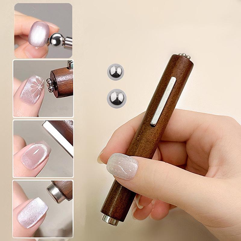 3-in-1 Multifunctional Cat Eye Nail Magnet Stick With Magnetic Beads Strong Gel Polish Manicure Salon Nail Art Tool