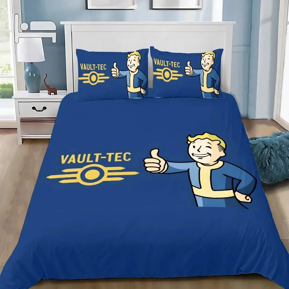 Hot Exquisite Anime GameF-Fallouts Duvet Cover Pillowcase Bedding Set Youth Kids Girl Boys Birthday Bedroom Decoration Full Size