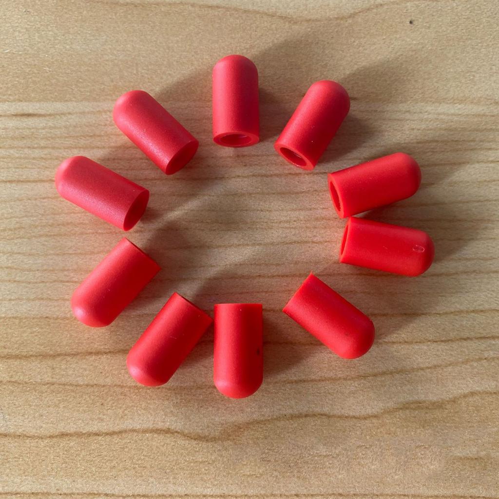 Set of 10, Silicone Drumstick Tips Silicone for Head Sleeve Drumstick Mute for Protection Cover Percussion Instruments