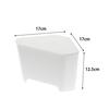 Yamazaki Floating Triangular Corner with Lid, Aqua, White, 3236