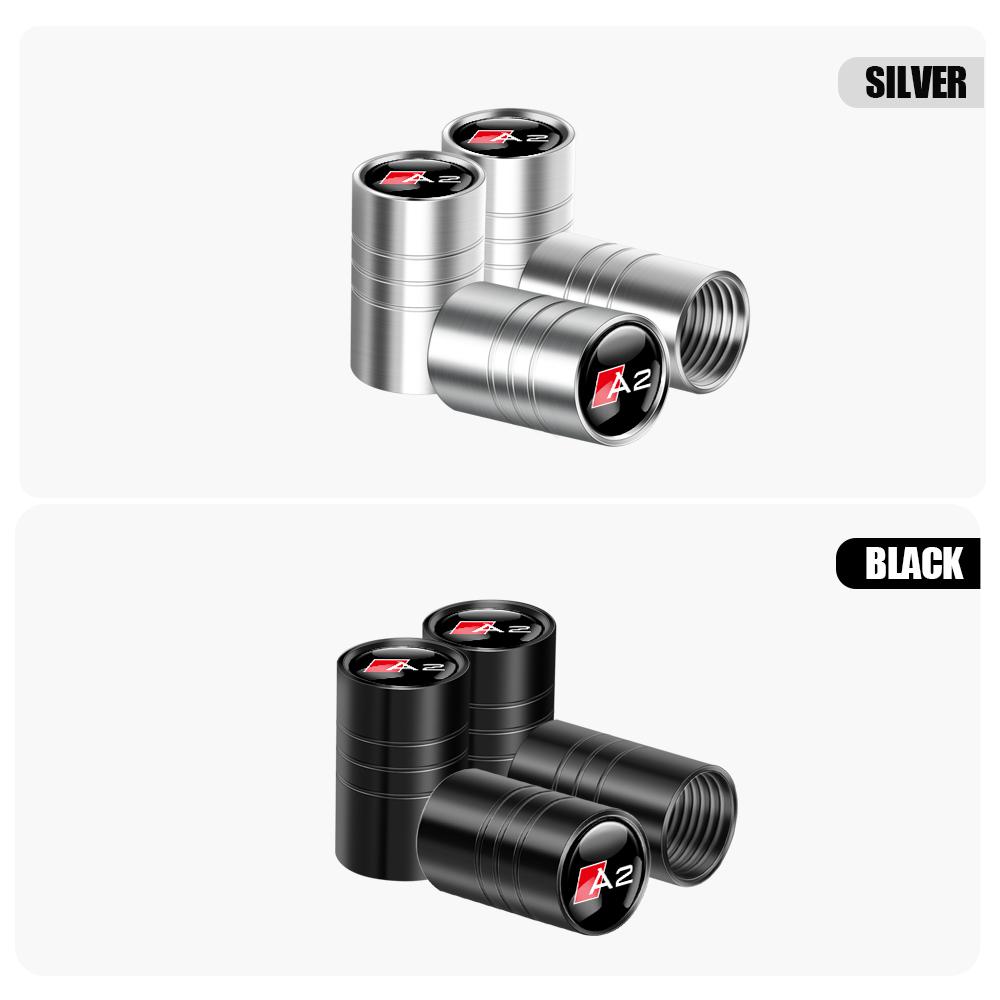 4pcs Metal Car Wheel Tire Valve Cover Stem Dust Protection Accessories for AUDI RS S SLINE quattro A1 A4 A3 A6 Q3 Q7 TT Q1 Q2