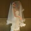 Wedding Veil Ruffled Stylish Falbala Long Veil Bride Hair Accessoies White