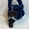Plush Cat Keychain Cute Decorations Keyring Hanging Ornament Backpack Handbag Charm Pendant Gift for Girls Women