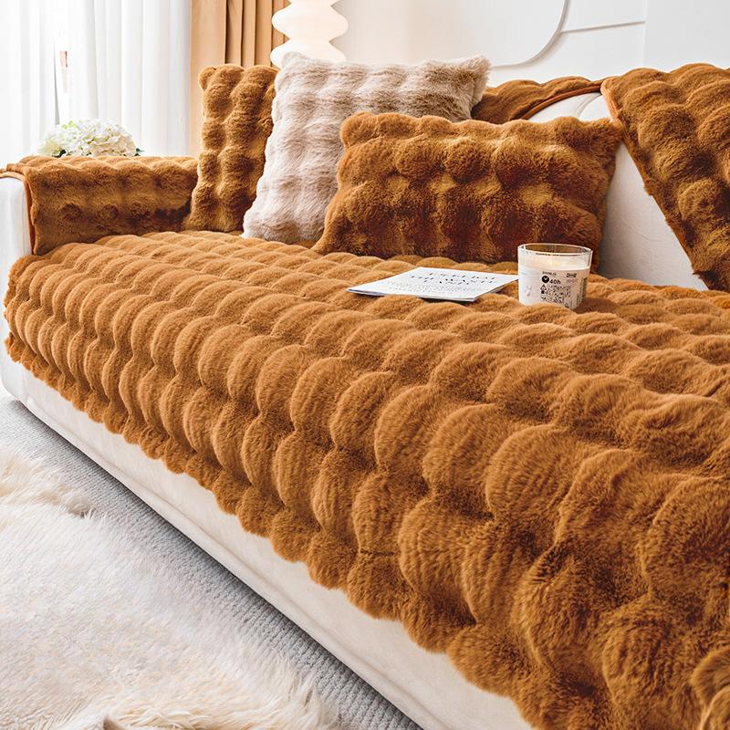 Λούτρινο μαξιλάρι καναπέ Χειμερινό παχύ μαξιλάρι fleece Αντιολισθητικό κάλυμμα καναπέ τριών θέσεων Πετσέτα Imperial Concubine Cover