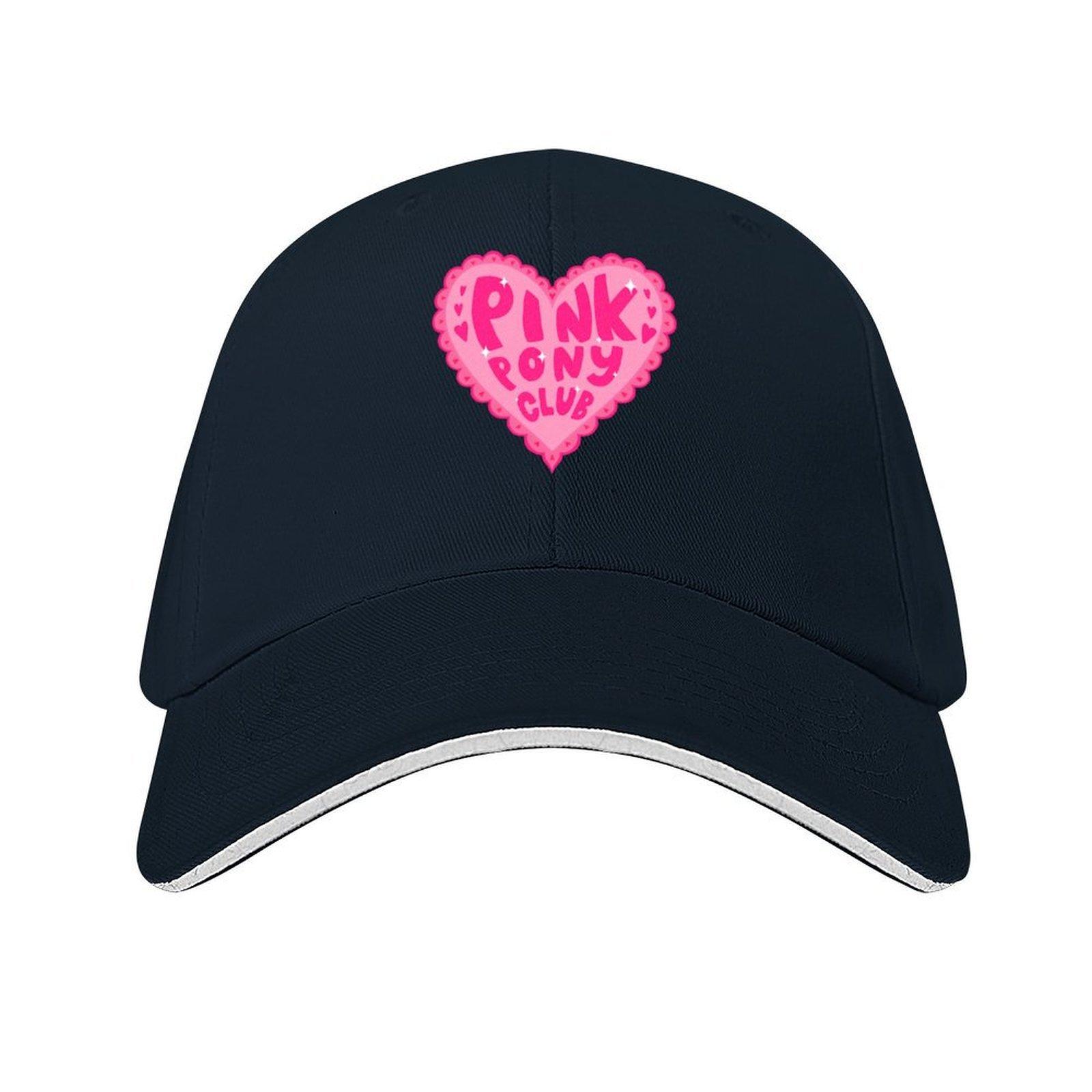 

Pink Pony Club Sticker Baseball Cap Anime Custom Cap Luxury Brand sun caps Womens Beach Mens