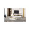Meuble TV mural blanc, ensemble de meubles de salon mural, table basse + meuble TV