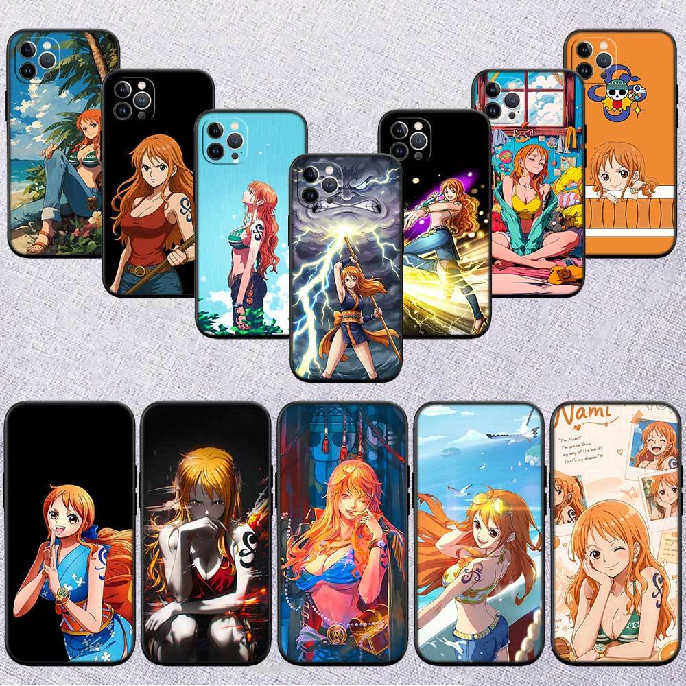 One Piece Nami Phone Case for Samsung S20 S21 S21S S22 S23 S24 FE Ultra Plus Lite F06 F16 M06 M16 M56 A07 A17 A36 A37 A55 A57