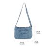 Lässige Denim-Umhängetasche für Teenager Mädchen Frauen Retro Crossbody-Handtasche All-Match-Geldbörse Modische Hobo-Tragetasche