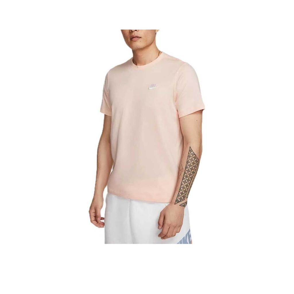 Nike Sportswear Club SS25 Casual Solid Color Simple Comfortable Skin-Friendly Soft Short Sleeve T-Shirt Men Tops Light-Pink AR4999-664