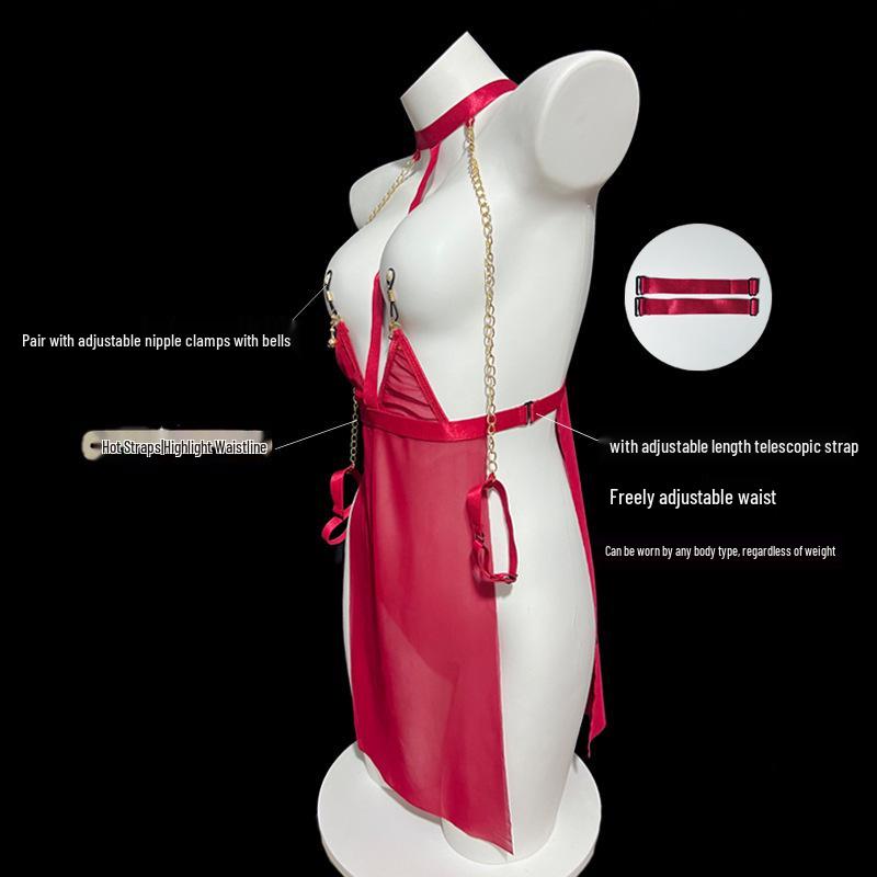 Σετ Εσωρούχων Δεσπόζουσας Πρόκλησης Μεγάλου Μεγέθους - Ερωτικό SM Στολή Πιτζάμα, Πειρασμός & Πάθος 7411