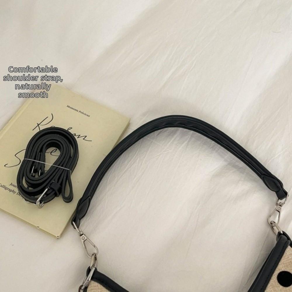 New Polka Dot Tote Bag Large Capacity with Pendant Bucket Bag Women's Shoulder Bags Work and Errands