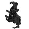 Motorcycle Phone Mount with Safety Lock Shock Absorption 360 Degree Rotation Adjustable Rearview Mirror Phone Holder