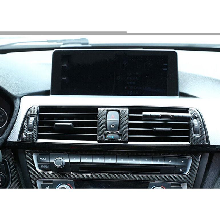 Middle Console Air Outlet Trim For BMW 3-4 Series GT 2013- Real Carbon Fiber