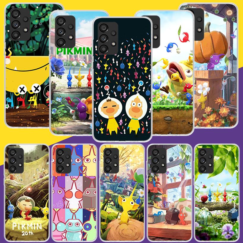 Game P-PikminS 4 Phone Case For Samsung Galaxy A52 A32 A22 A12 A02S A50S A30S A51 A31 AA71 Note 20 Ultra 10 S10 Plus Galaxy A52