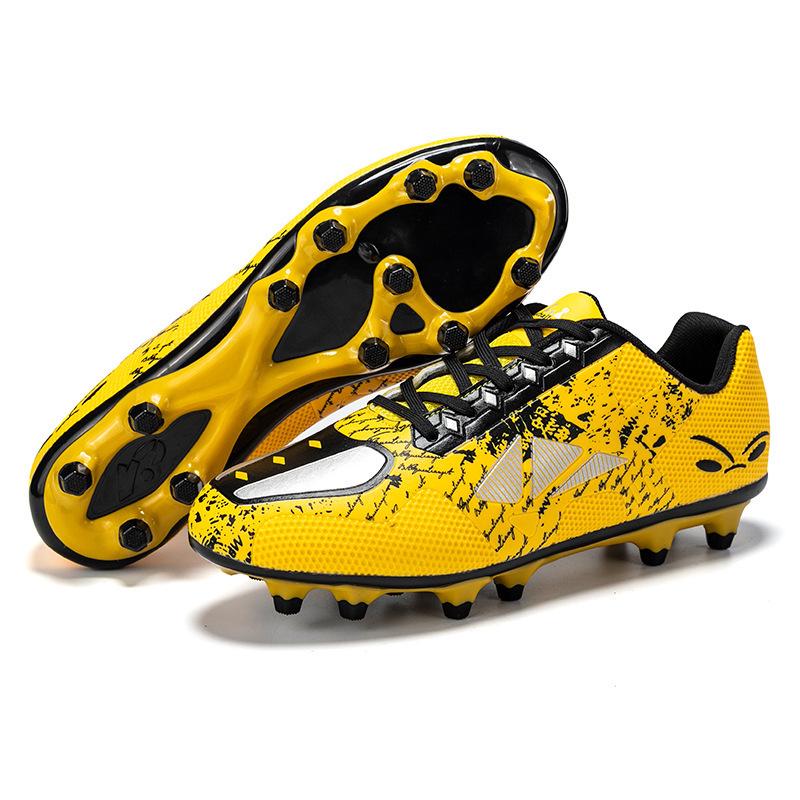 New Children's Low-Top Studded Football Shoes for Boys & Girls - Rubber Grass Field Sports Training