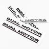 ABS Dual Motor Schriftzug Heckklappe Kofferraum Logo Emblem Plakette Auto Aufkleber Decal Für Model 3 Model X Model S Y