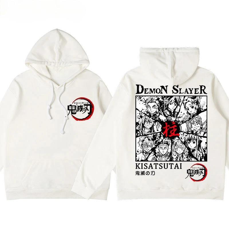 

Demon Slayer Anime Hooded Kimetsu No Yaiba Printed Men Hoodies Comfortable Unisex Oversized Sweatshirt Harajuku Streetwear S