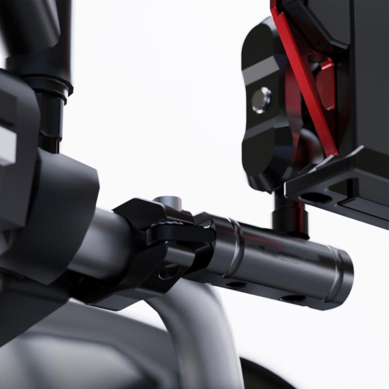 Navigation Mount Extension for 22 Mm Handlebars, Aluminum Accessory Bar for Motorcycle Travel, Camera Placement, and Open Cockpit Space