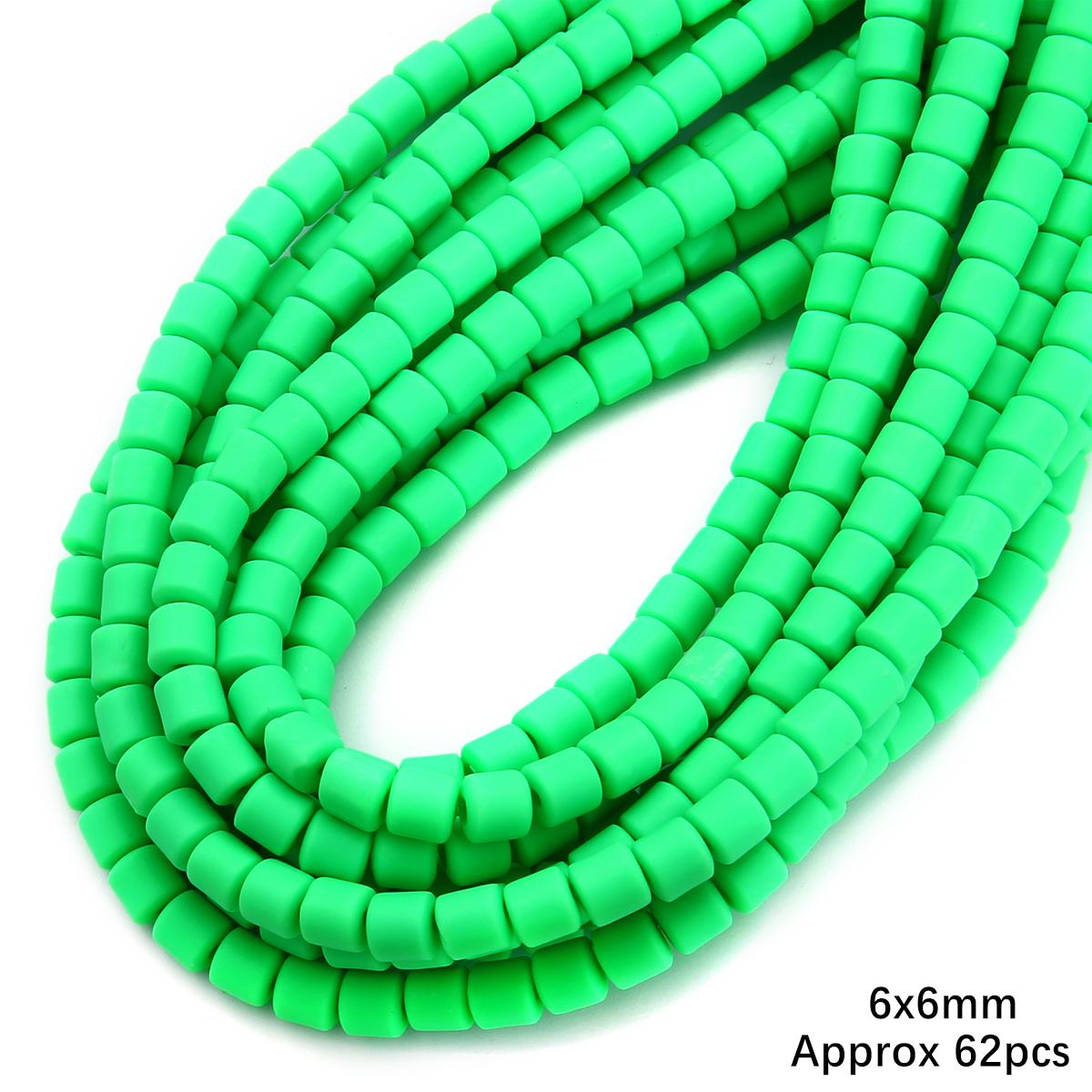 

60 шт./пакет 6x6 мм Плоский круглий циліндр Полімерна смола Глиняні намистини Розсипні розпірки Намистини ручної роботи для виготовлення ювелірних виробів своїми руками Браслети Намиста Ремесла 38 см/15