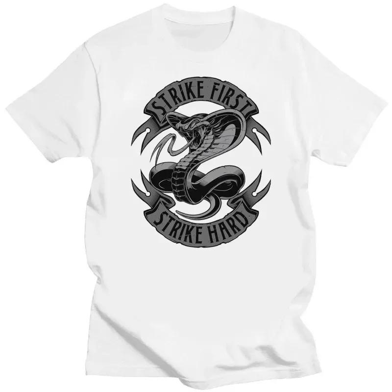 Vintage Cobra Kai T Shirt Unisex Unisex Tshirt Unique Tee Oversize Karate Kid Strike First Strike Hard No Mercy Tops Ropa Hombre