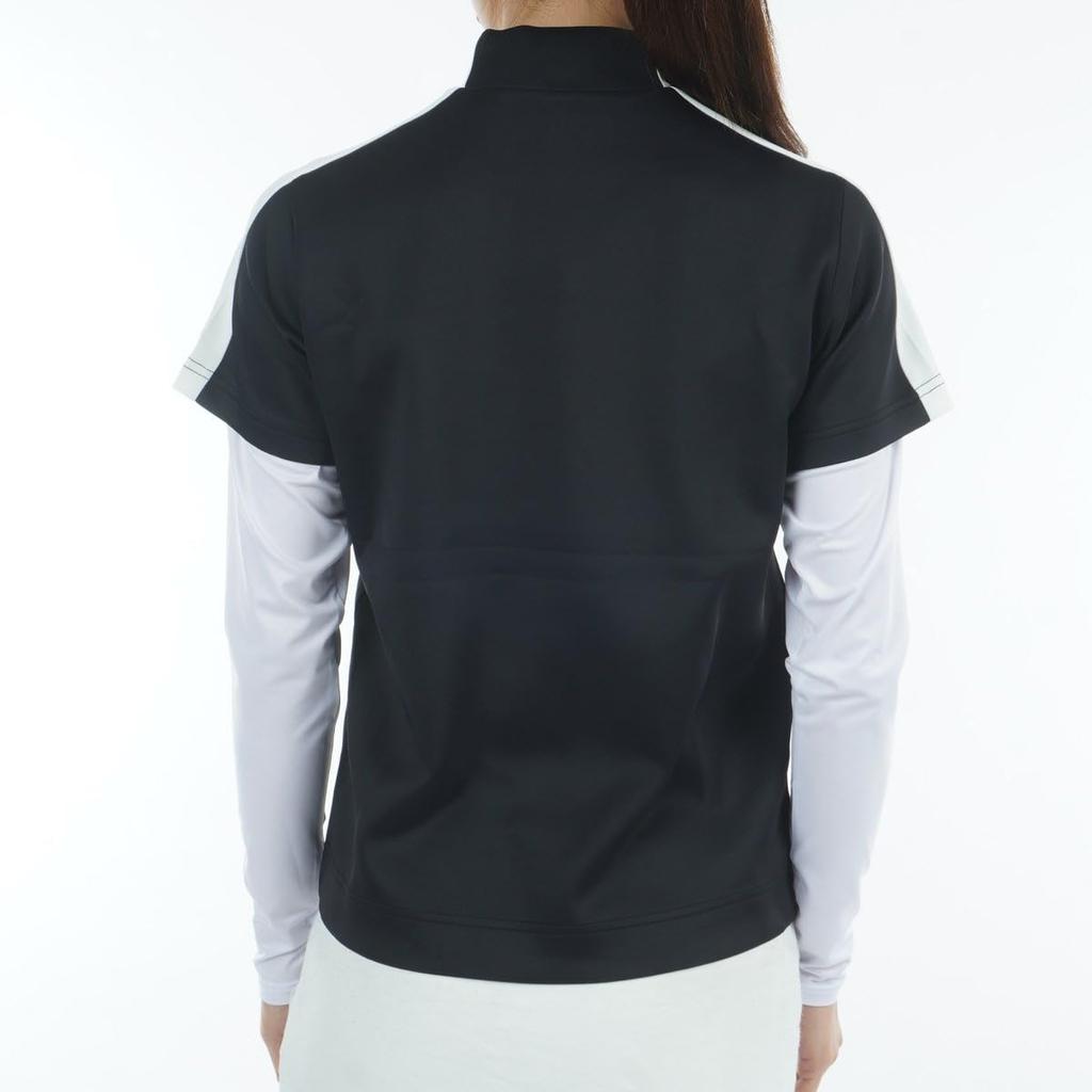 Marie Claire Women's Short Sleeve Pullover and Long Sleeve Innerwear Set, 715553, Black, Medium