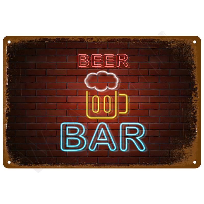 Vintage Bar Kovové Značky Koupelna Dům Obývací Pokoj Domov Retro Nástěnné Dekorace Předměty Luxusní Dekor Interiérové Umění Plakáty Plechové Značky