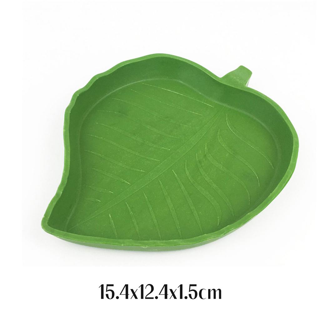 2pcs Leaf Shape Reptile Feeder Food Water Bowl For Turtle Lizards Hamsters Snakes Tortoise Gecko Small Pets Feeder Pet Supplies