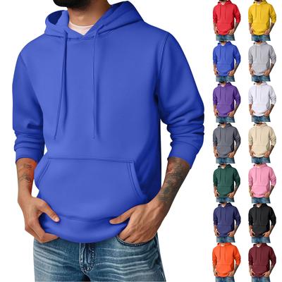 Kapuzenpullover für Herren Langarm Kapuzen-Sweatshirts mit Taschen Lässige Herbst-Winter Fleece-Pullover-Oberteile