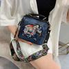 Luxury PU Leather Handbag Crossbody Bag, Elephant Embroidered Bags Purses Satchels Suitable for Daily Work, Party and Travel.
