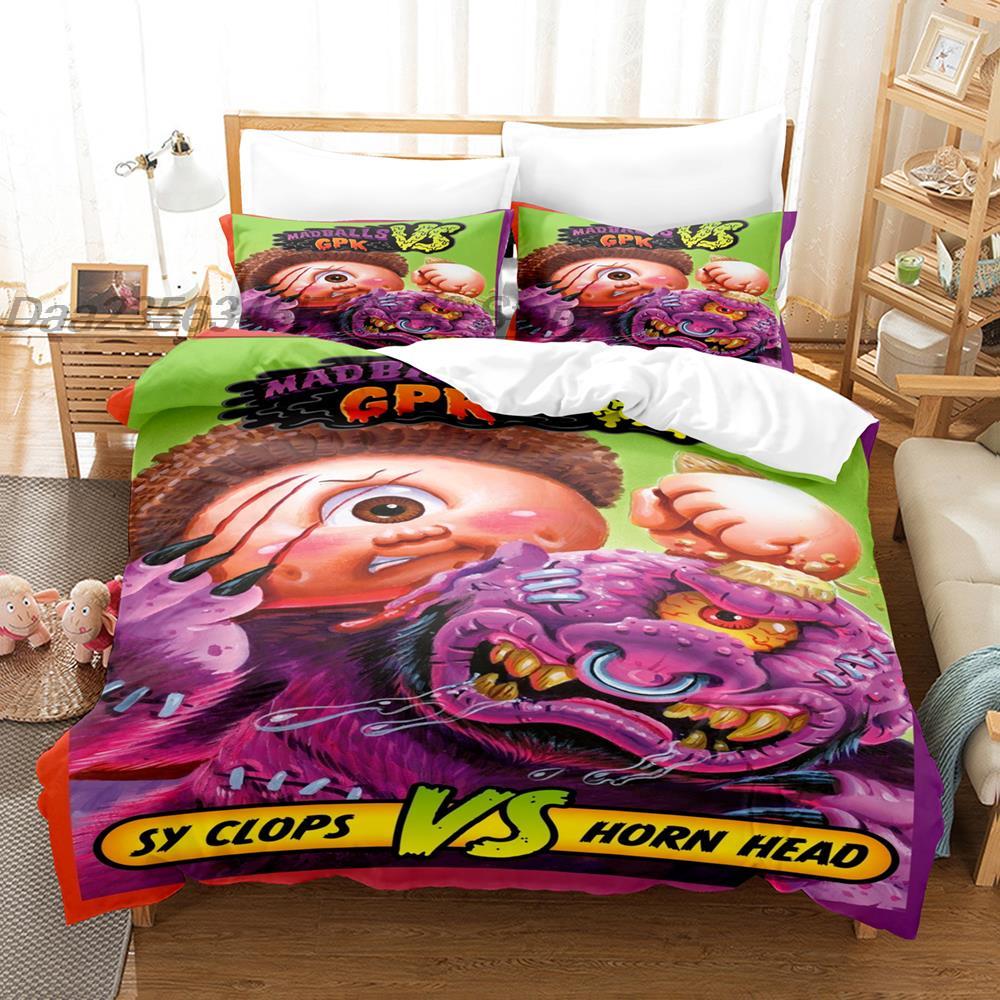 Garbage Pail Kids Bedding Collection Single Twin Full Queen King Size Bed Collection Teenager Bedroom Linen Set 3D Anime Bed Sheet Set