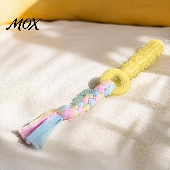Soft TPR Rubber Dog Toys Spiky Chew Toy with Cotton Rope, Pet Molar Stick Toy, Interactive Durable for Small Medium Dogs Teeth Cleaning Stress Relief