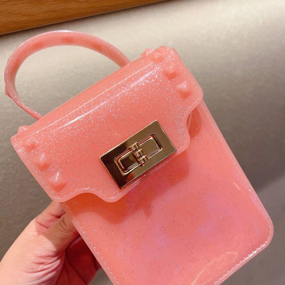Candy Color Shoulder Bag Fashion Handbags Messenger Bag Jelly Bag  Children