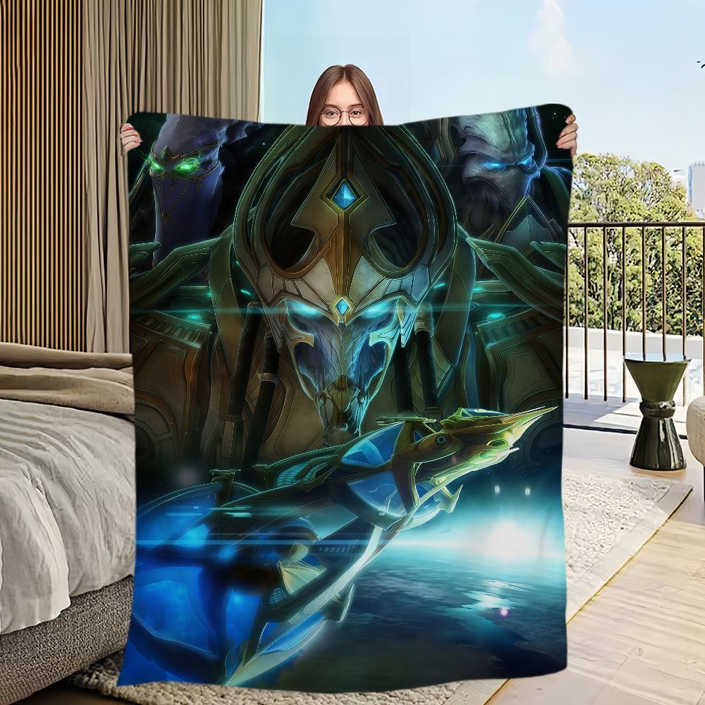 

S-StarCraft-ES Game Blanket For Sofa Room Microfiber Bedding Blanket office Travel Gift Home 30x40in