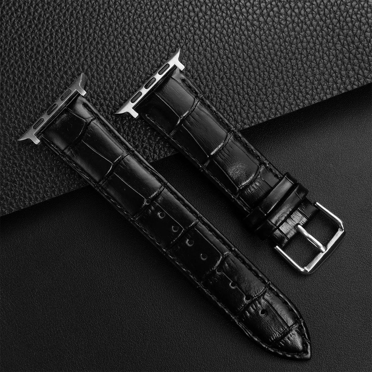 

Leather Band Strap for Apple Watch Band Ultra 2 49mm 9 8 7 45mm 41mm High Quality for IWatch Series 6 SE 5 4 44mm 40mm Correa 38 40 41 S10-42MM