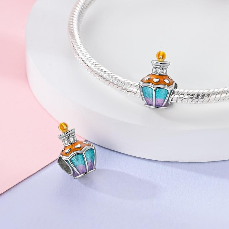 copper Perfume Bottle Charm Bead Charms Bead Charms Compatible With Authentic Bangle Bracelets Pendants Dangle Diy Jewellery Gift Ideal For Women