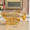 Creative Fish Statue Sculpture Ornament Porcelain Figurine Handicraft for Bookshelf, Tabletop Decor Housewarming Gift