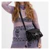 Coach Western Tabby 26 Logo Snap Adjustable Strap Grained Leather Shoulder Crossbody Medium Women's Black