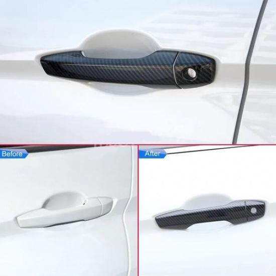 Carbon Fiber Door Handle Cover Accessories For Mitsubishi Eclipse Cross 2018+