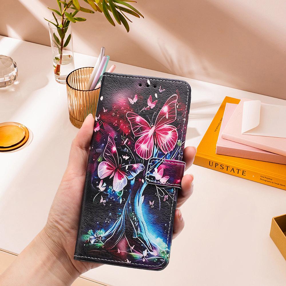 Peněženkové pouzdro s klopou pro Infinix Hot 50 Pro 4G 50i 40 40i 30i Note 40X Zero 30 GT 20 Pro Nárazuvzdorné kožené pouzdro na telefon Držák na karty