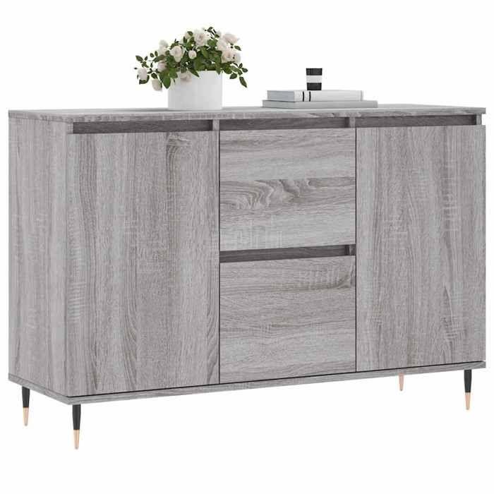 VidaXL Buffet, Armoire Latérale avec Pieds, Meuble de Rangement, Organisateur de Salon Salle de Séjour Intérieur, Sonoma 827202