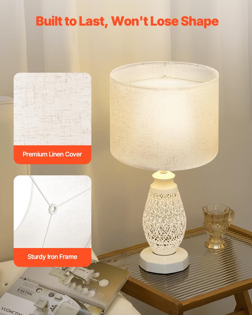 SucceBuy Drum Lamp Shade Medium Drum Linen Lampshade Replacement Lamp Shade for Table Lamps Floor Lamps Pendant Lights