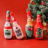 Christmas Dog Toys Squeaking Interactive Colorful Wine Bottle Santa Claus Christmas Tree Pet Chewing Toy Funny Gift Plush Toy