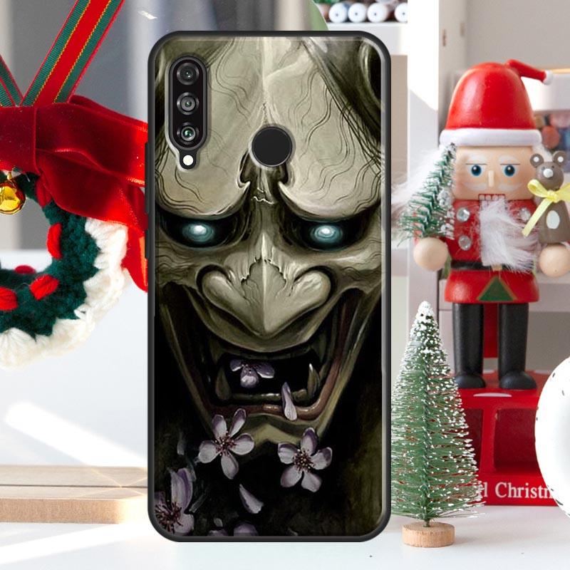 Japanese Oni Hannya Demon Mask For Huawei Nova 9 10 SE 11 Pro Y60 Y70 Y90 Y61 Y91 Y72 Y73 12i 11i 8i P20 P30 P40 Lite Case