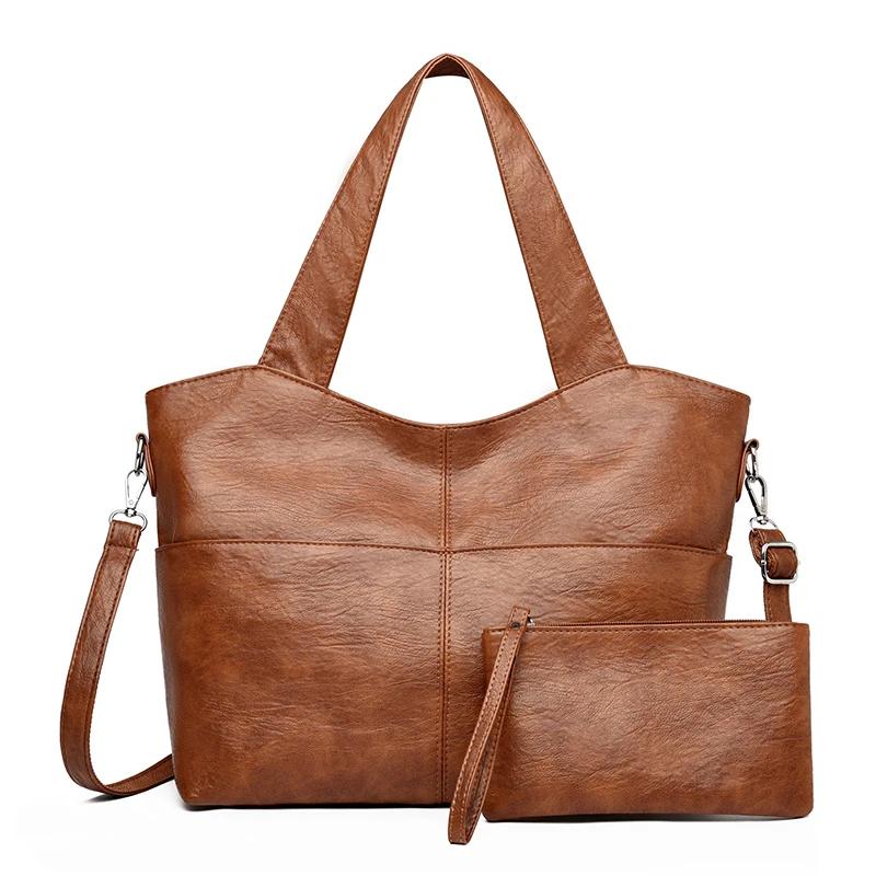 New Retro Fashion Shoulder Handbag Commuter Large Capacity Casual Fashion Mother and Child Bag