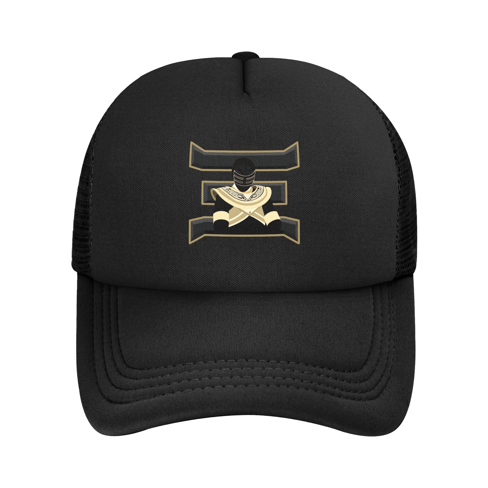 Unisex Yellow Power Rangers Lightning Symbol Trucker Hats HipHop Mesh Baseball Cap Polyester  Hat Adjustable Sun Hats Summer One Size